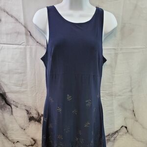 Perseption Size Medium Dark Blue Sleeveless Dress